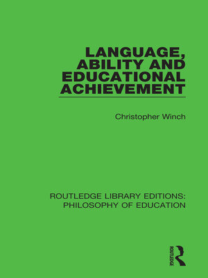 cover image of Language, Ability and Educational Achievement